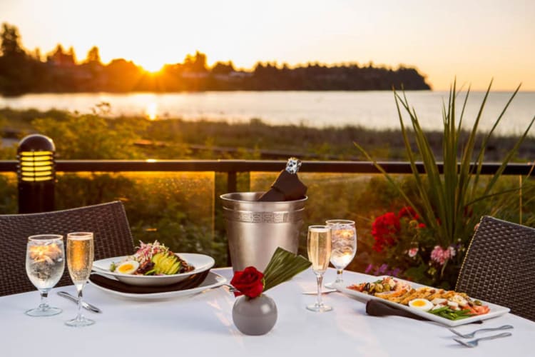 Romantic meal